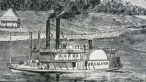 Mississippi Nehri üzerinde yan tekerlekli 