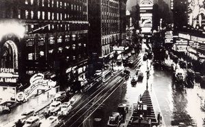 Times Square at Night, New York, 1930 dolayları (bir fotoğraftan sonra) by American School