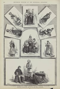 Geleneksel İsveç kostümleri, Centennial Exposition, Philadelphia, Pensilvanya, ABD by American School