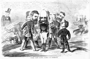 Sams Amca Generallerin Mutlu Ailesi, c.1863 by American School