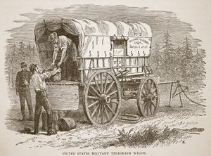 Amerika Birleşik Devletleri Askeri Telgraf Vagonu, bir kitap barından. 1896 by American School
