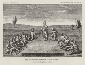 Hint Konseyinde Wampum kayışlarının kullanımı by American School