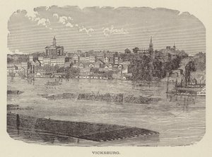 Vicksburg, Mississippi, ABD (gravür) by American School