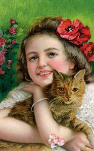 Evcil Kedi ile Viktorya Dönemi Kızı by American School