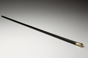 Baston, c. 1862 (altın, tanımlanamayan ahşap ve gömme pusula) by American School
