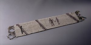 Lenni Lenape Kızılderili halkı tarafından yapılan Wampum kemeri, Pensilvanya by American School