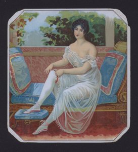 Sabahlıklı kadın, puro etiketi (chromolitho) by American School