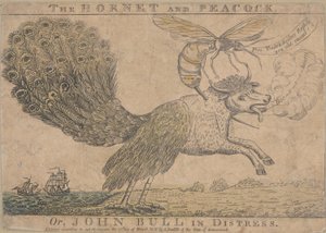 Hornet ve Peacock veya Tehlikedeki John Bull by Amos Doolittle