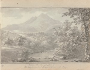 İngiltere, İskoçya ve Galler'deki Görüntüler: Llanrwst ve Capel Cerrig Arasında, Dağ Moel Shiabod, Nehir Lligwy by Amos Green