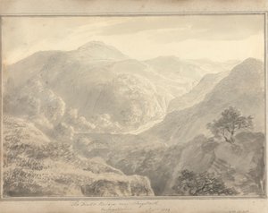 İngiltere, İskoçya ve Galler'deki Görüntüler: Aberystwith yakınlarındaki Şeytan Köprüsü, Cardiganshire, Eylül 1804