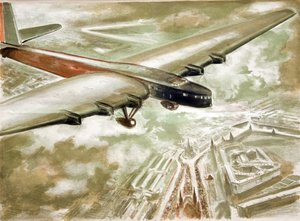 Kızıl Meydan üzerinde uçuş, 1937. by Anatoly Andreyevich Suvorov