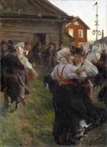 Bal d'ete - Yaz Ortası Dansı - Zorn, Anders Leonard (1860-1920) - 1897 - Tuval üzerine yağlı boya - 140x98 - Nationalmuseum Stockholm by Anders Leonard Zorn