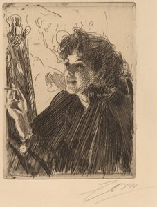 Sigara İçen Kız, 1891. by Anders Leonard Zorn