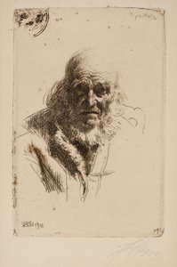 Yaşlı Bir Adamın Başı by Anders Leonard Zorn