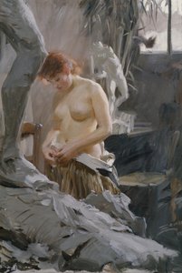 Wickstroms stüdyosunda by Anders Leonard Zorn