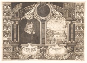 Johan Brockenhuus ve evangelist Matthæus ile sahne. Dağdaki Vaaz için by Anders Ottesen