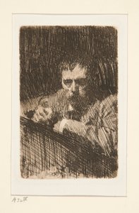 Bir Ressam-Etcher (otoportre) by Anders Leonard Zorn