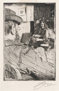 Albert Besnard ve Modeli by Anders Leonard Zorn