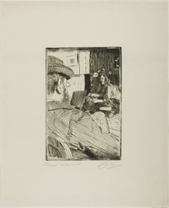 Albert Besnard ve Modeli by Anders Leonard Zorn