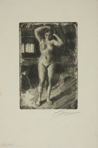 Anna Saçını Yapıyor by Anders Leonard Zorn