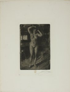 Anna Saçını Yapıyor by Anders Leonard Zorn