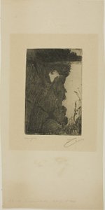 Yıkanan (Akşam) I (Çinko gravür) by Anders Leonard Zorn
