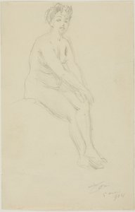 Oturan Kadın Çıplak by Anders Leonard Zorn