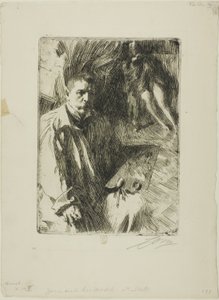Model II ile Otoportre by Anders Leonard Zorn