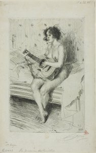 gitarist by Anders Leonard Zorn