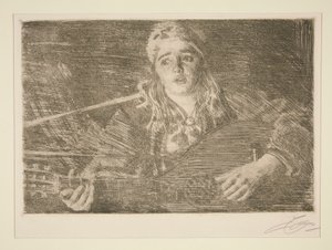 İsveçli ud olan kadın by Anders Leonard Zorn
