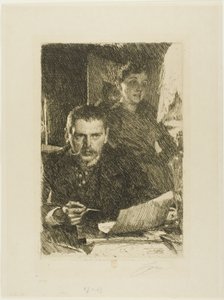 Zorn ve Karısı by Anders Leonard Zorn