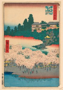 Çiçek Köşkü, Dango Tepesi, Sendagi (Sendagi, Dango-zaka Hana-yashiki) Seriden Yüz Ünlü Edo manzarası by Ando Hiroshige