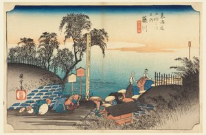 Fuji Nehri, bu bemanın ap aşağısı, üye Tefi fty-Thre S ve diğerleri, s te kentsel derece daha düşük d (şehir derecesi ana dağ eklemi) sesleri by Ando Hiroshige