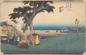 Fukuroi, bir çayevi, değil mi? 1834. , sivrisinek. 1834. by Ando Hiroshige
