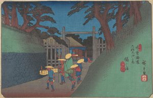 Fukuşima İstasyonu, yak. 1837., yaklaşık 1837. by Ando Hiroshige