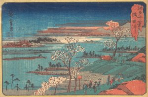 Gotenyama-çiçekler. by Ando Hiroshige