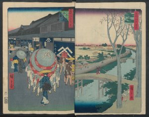 Hatsune Binicilik Alanı, 1856-58., 1856-58 by Ando Hiroshige