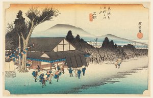 Ishibe (Sato Megawa), üye Tefi fty-Thre S ve diğerleri s ofte şehir derecesi daha düşük d sesi (şehir derecesi ana dağ eklemi) by Ando Hiroshige