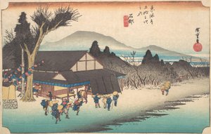 Ishibe, Mesideri, değil mi? 1834. , sivrisinek. 1834. by Ando Hiroshige