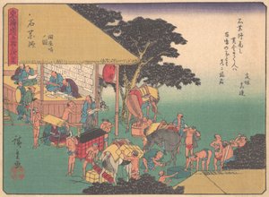 Ishiyakushi, Tokaido Yolunun Elli Üç Durağı dizisinden, e..., 20. yüzyılın başlarında. by Ando Hiroshige