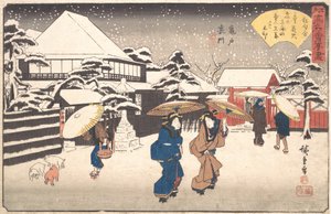 Kameido postern Tamaya, değil mi? 1840. , sivrisinek. 1840. by Ando Hiroshige