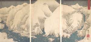 Karda Kiso Boğazı. by Ando Hiroshige