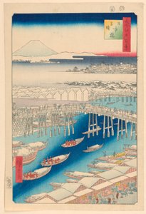 Nihonbashi, Gösteriden Sonra Havanın Temizlenmesi (Nihonbashi, euky-bear) Seriden Yüz Ünlü Edo manzarası by Ando Hiroshige