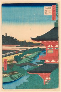 Zojoji Tapınağı Pagodası, Akabane (Zojoji-to, Akabane) Seriden Yüz Edo manzarası by Ando Hiroshige