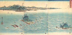 Naruto'daki Rapids, 1857., 1857. by Ando Hiroshige