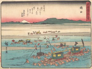 Shimada, Shun Sasakawa-Cancer, te hey nehrinin ks versiyonu,? 1838. , sivrisinek. 1838. by Ando Hiroshige