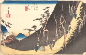İstasyon Yirmi Altı: Nissaka, Sayo no Nakayama, Elli Üç İstasyondan..., yakl. 1833-34. by Ando Hiroshige