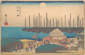 Takanawa figürü,? 1841. , sivrisinek. 1841. by Ando Hiroshige
