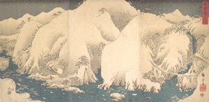 Kardaki Kiso Dağları, Yılanın 8. ayı tarihli..., Yılan yılının 8. ayı, 1857. by Ando Hiroshige