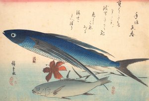 Tobiuo ve Ishimochi Balıkları, Uozukushi Her Çeşit Balık serisinden, 1840